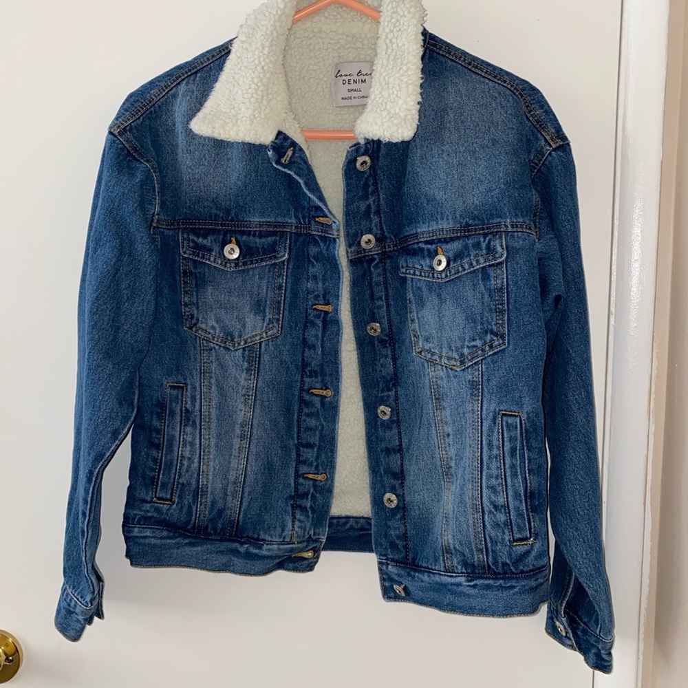 Sherpa lined, denim jacket